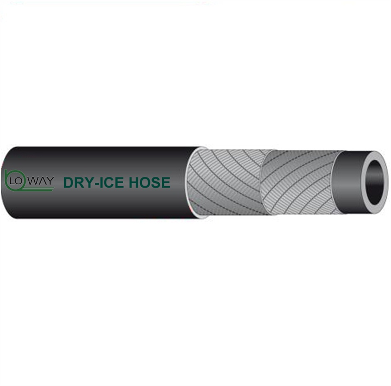 干冰噴涂的軟質管，應用于需要特殊的噴沙清潔服務的行業，可達-55℃ 。